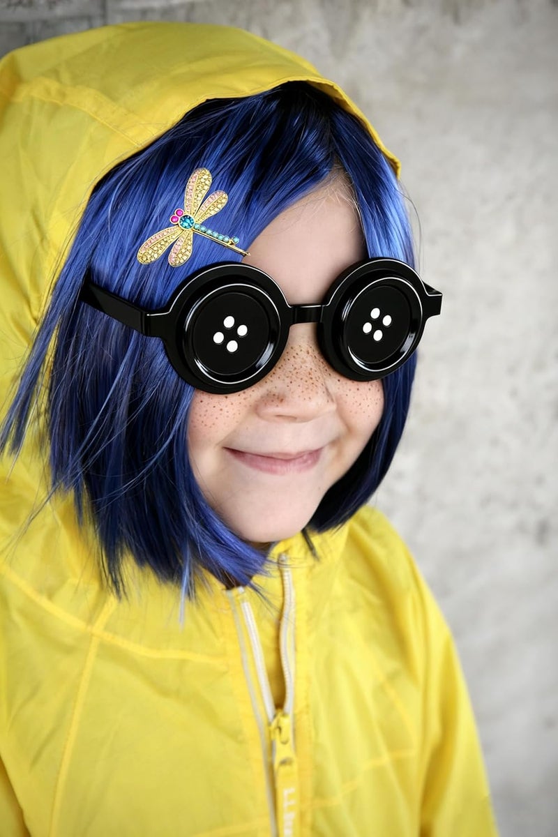 Lokypoki Black Button Eye Glasses, Novelty Costume Accessory for Halloween Dress Up, Cosplay, and Fancy Dress Parties - Image 3
